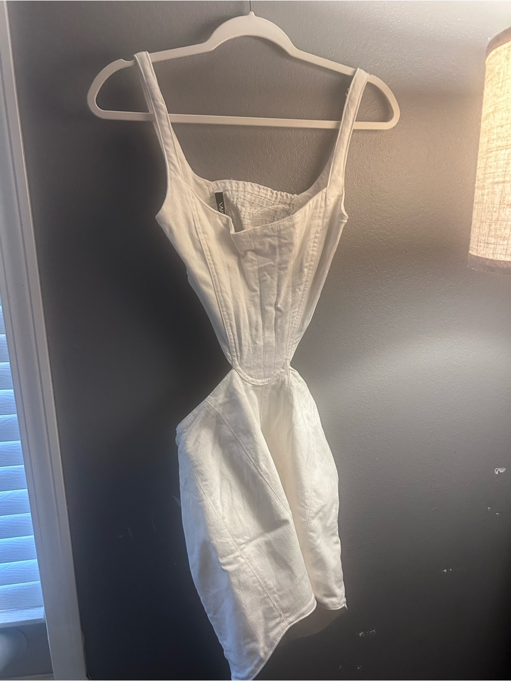 Zara White Blu Jean dress szXS